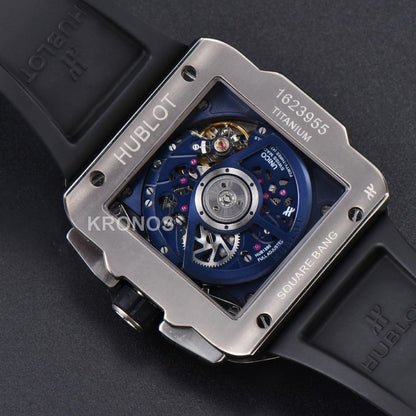 Square Bang Unico 42mm Titanium 1 Blue Skeleton Dial Blue A1280 - Authentic Movement
