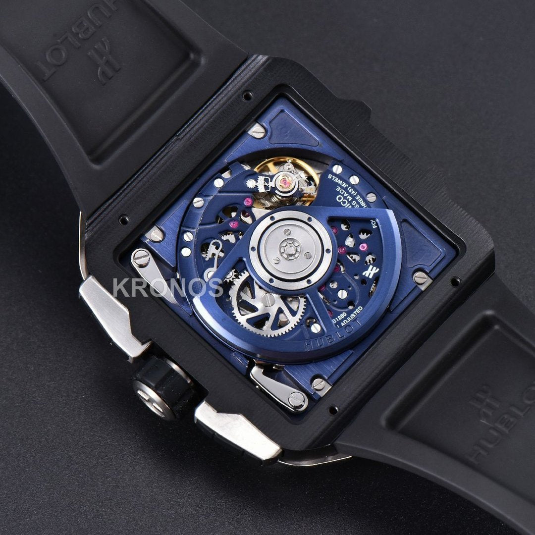Square Bang Unico 42mm Titanium 1 Blue Skeleton Dial Blue A1280 - Authentic Movement
