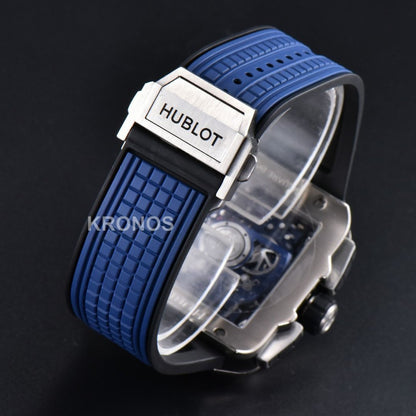 Square Bang Unico 42mm Titanium 1 Blue Skeleton Dial Blue A1280 - Authentic Movement