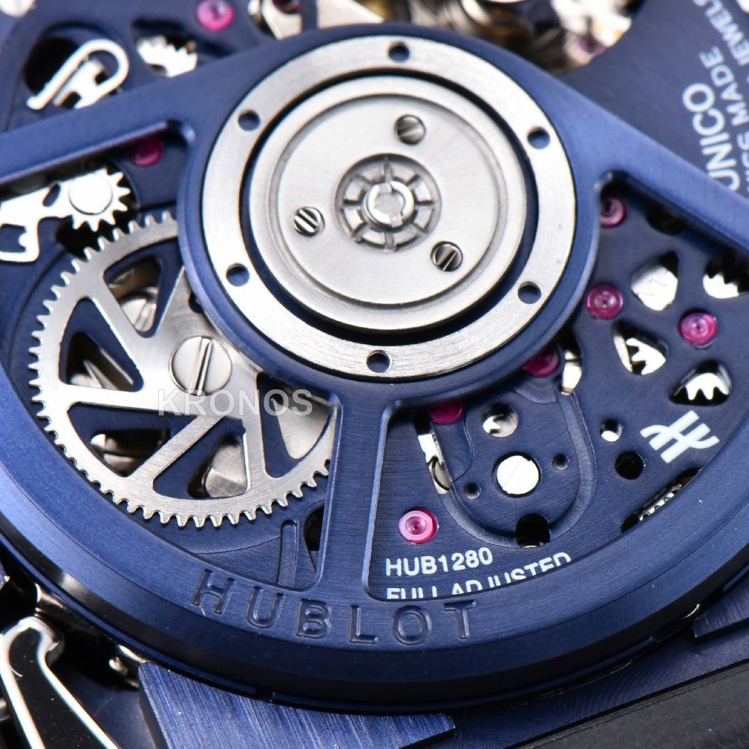 Square Bang Unico 42mm Titanium Blue Ceramic Skeleton Dial Blue - Authentic Movement