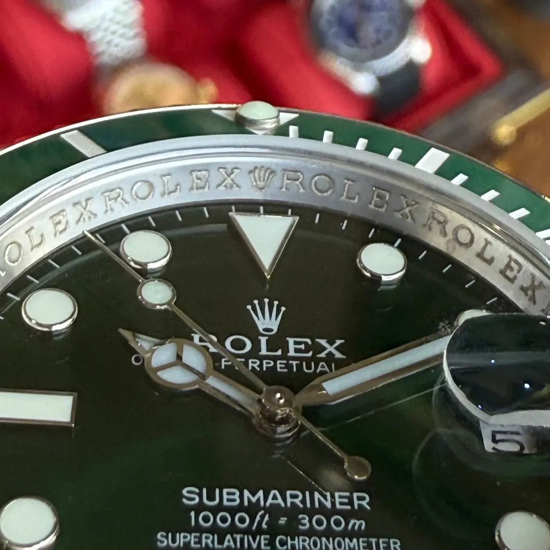 Reloj de lujo accesible Submariner Green Dial Kronos Relojes México