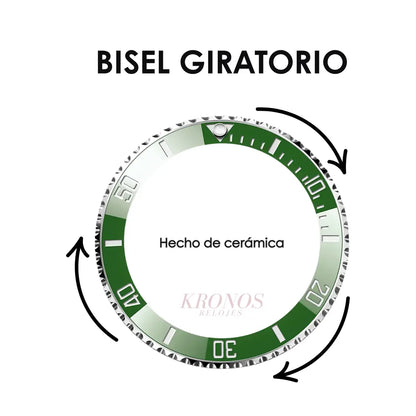 Submariner Oystersteel Green Bezel Kronos Relojes colección premium accesible