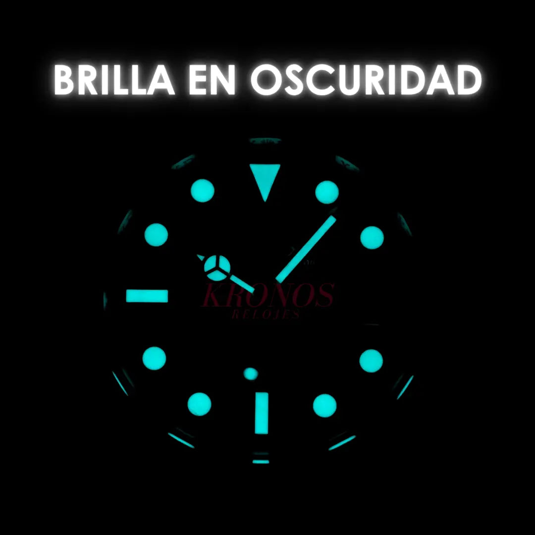 Cronógrafo Submariner Rolesor acero oro Kronos Relojes maquinaria suiza estilo