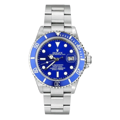 Submariner Smurf Oystersteel Blue Dial Kronos Relojes vista frontal