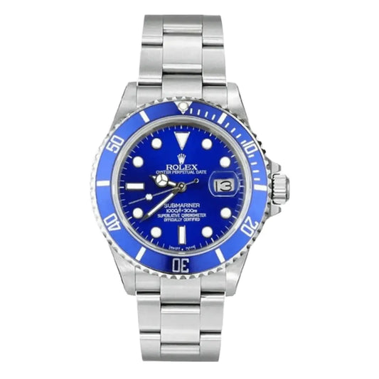 Submariner Smurf Oystersteel Blue Dial Kronos Relojes vista frontal