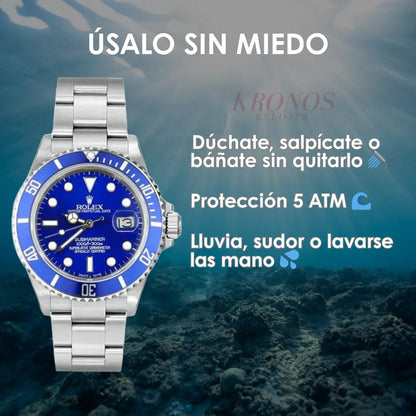 Submariner Smurf Oyster Date azul Kronos Relojes USA España