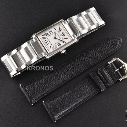 Tank Must Large 33.7mmx25.5mm White Dial Ronda Quartz - Authentic Movement
