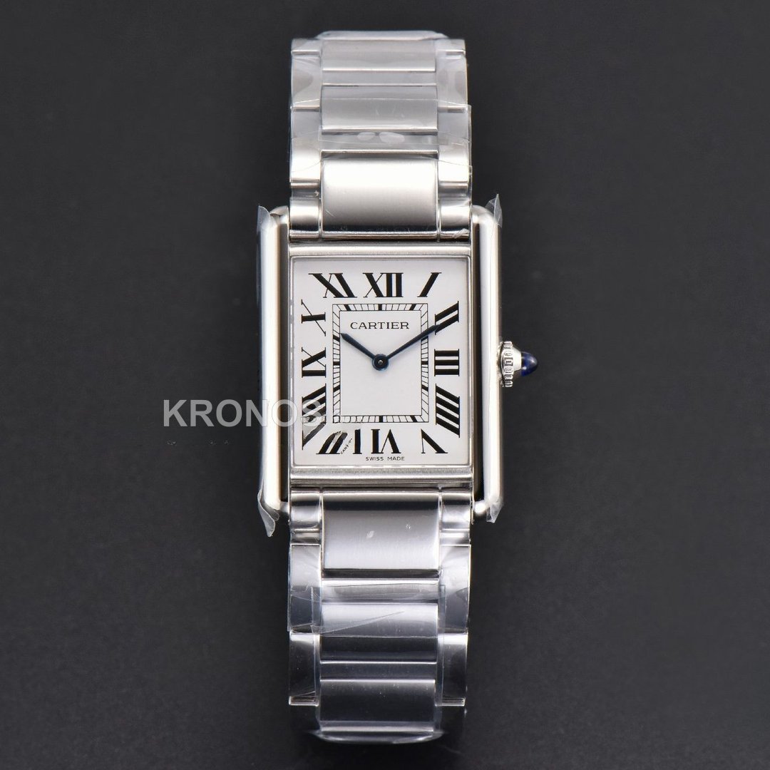 Tank Must Large 33.7mmx25.5mm White Dial - Authentic Movement