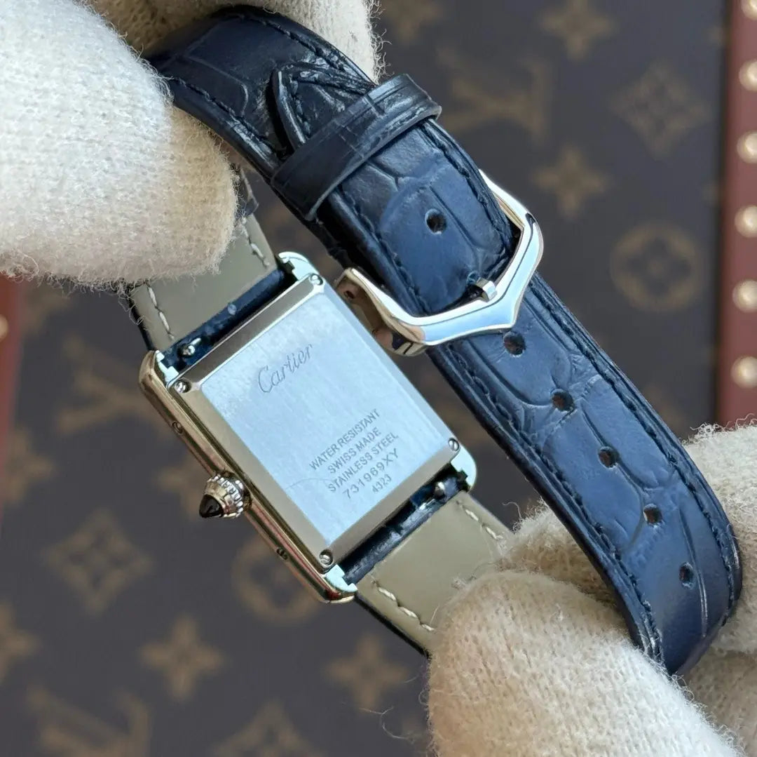 Reloj lujo accesible Tank Steel Blue Kronos Relojes correa piel genuina