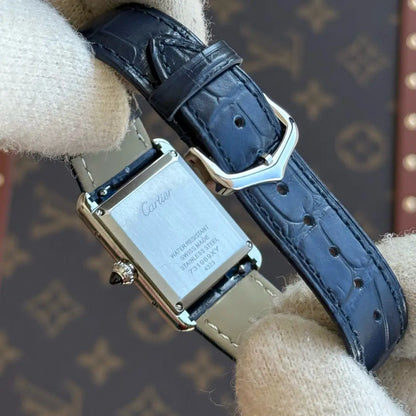 Reloj lujo accesible Tank Steel Blue Kronos Relojes correa piel genuina
