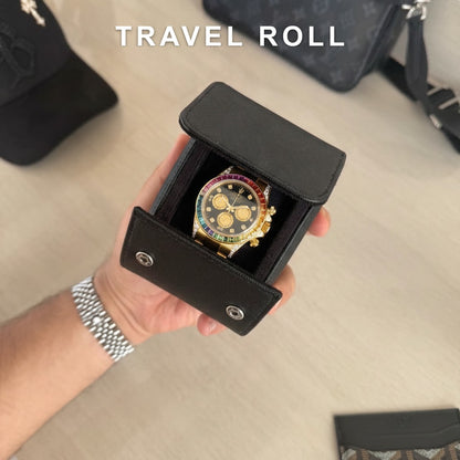 Daytona "Rainbow" Edición Especial Yellow Gold – Black Dial Oyster - Travel Roll