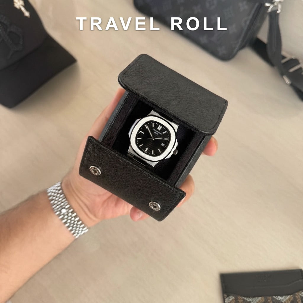 Nautilus Steel – Black Dial - Travel Roll