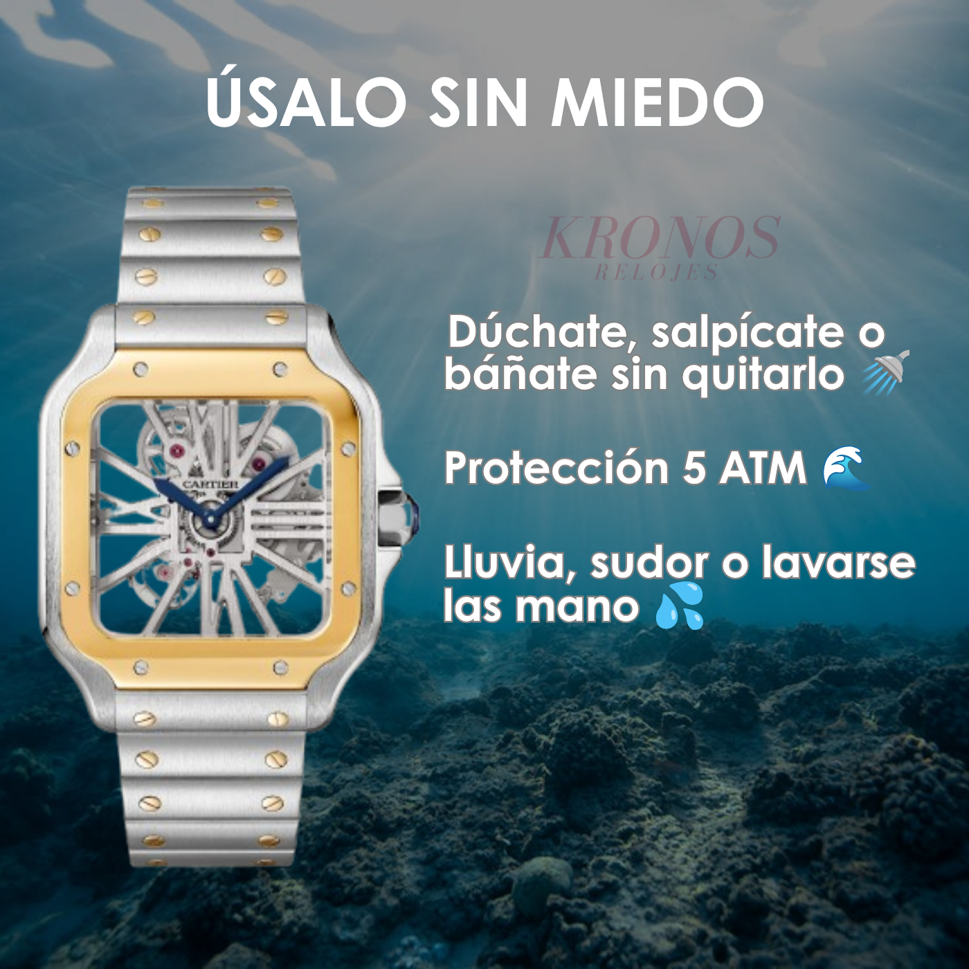 Santos Steel – White Dial Cartier Type